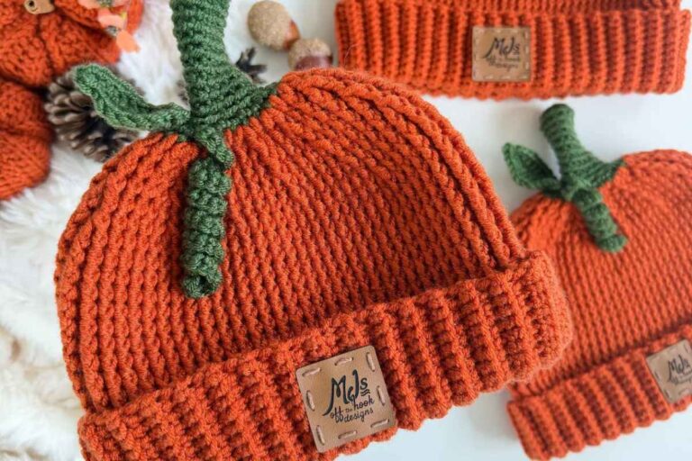 Pumpkin Patch Hat Crochet Pattern – A Cute Fall Hat for All Ages