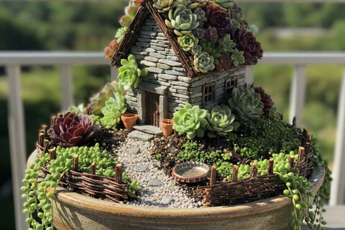 Succulent Rooftop Cottage — Fairy Garden Ideas