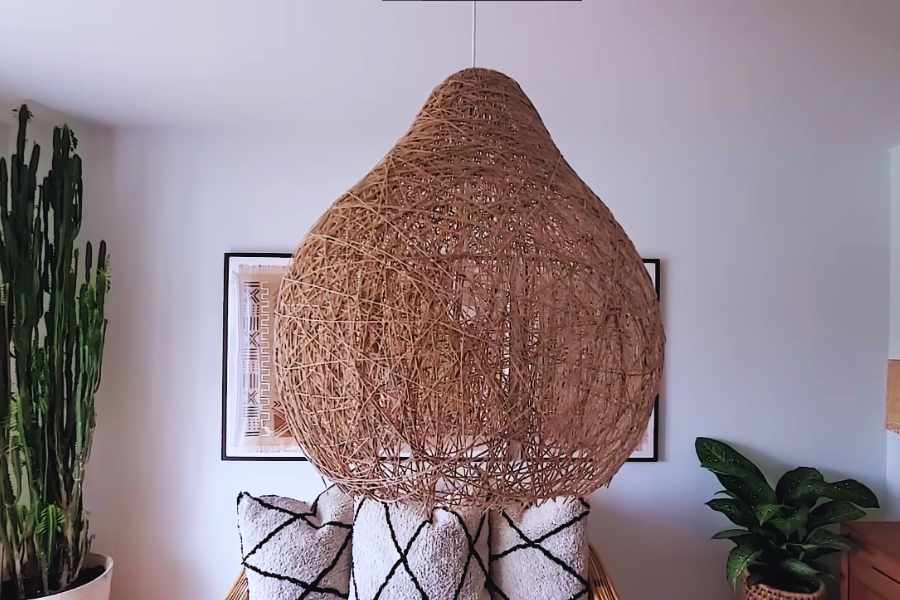 Crafting a Large Boho DIY Light Pendant