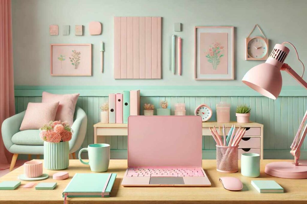 Picture of Transform Your Desk with Pastel Decor: Tips for a Peaceful Workspace