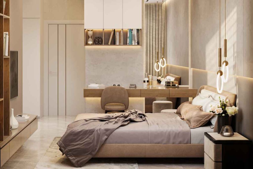 minimalist low bed room