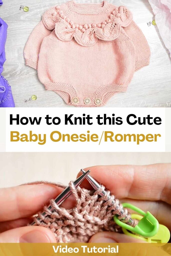 How to Knit this Cute Baby Onesie/Romper