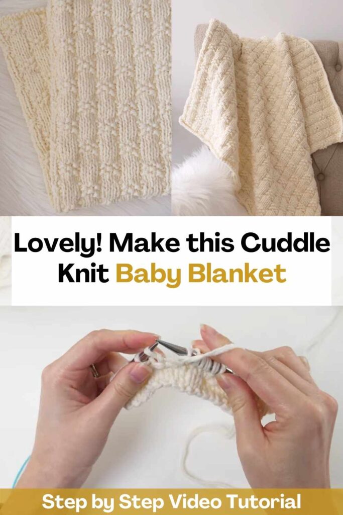 Lovely! Make this Cuddle Knit Baby Blanket