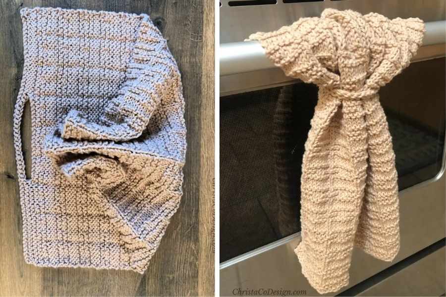 Learn to Knit an Easy Towel with Loop for Hanging