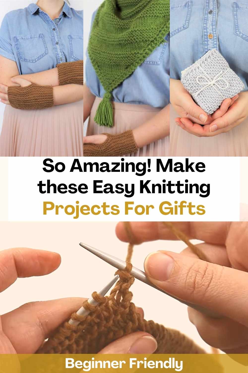 So Amazing! Make these Easy Knitting Projects For Gifts
