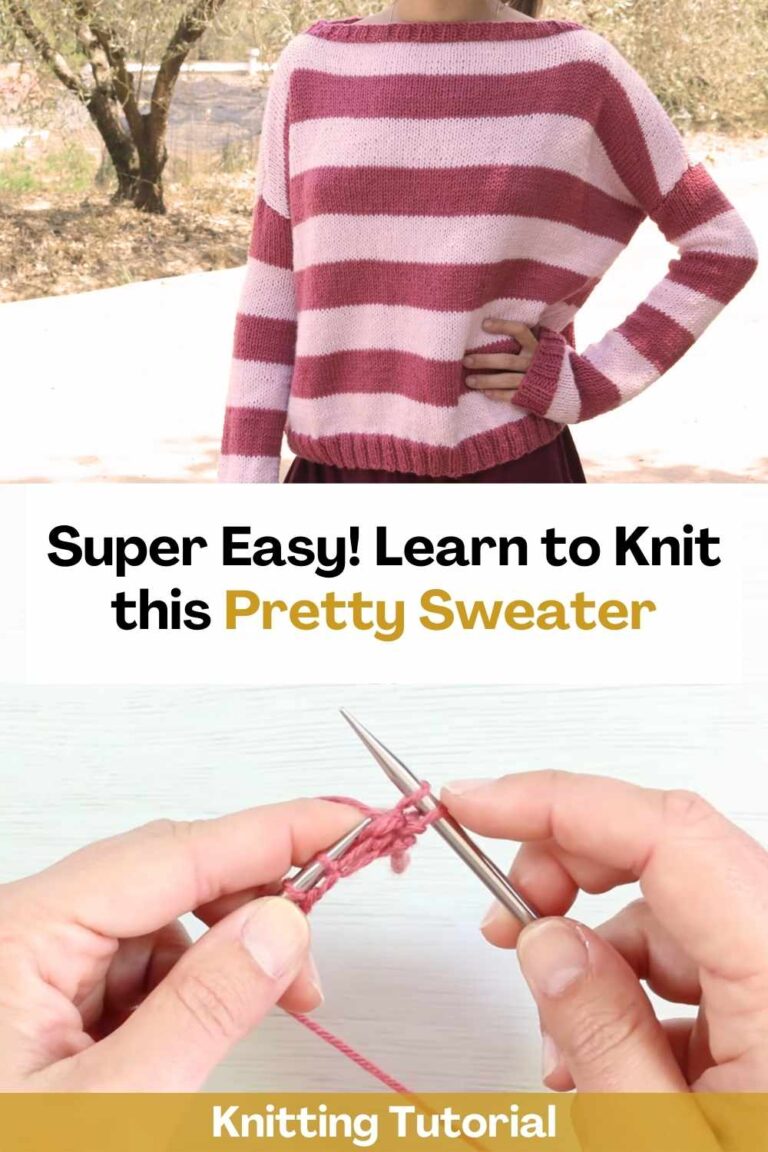 Knitting Pretty Super Easy! Learn to Knit this Pretty Sweater