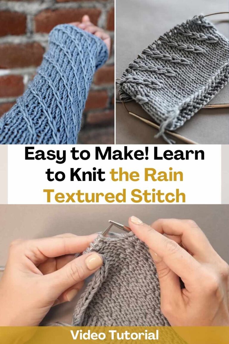 Easy to Make! Learn to Knit the Rain Textured Stitch