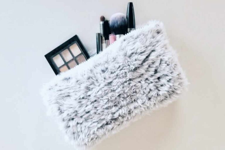 Beige Feathered Faux Fur Bag Pastel