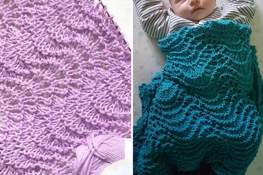 Cotton Knitted Baby Blanket