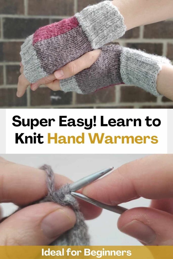 Super Easy! Learn to Knit Hand Warmers