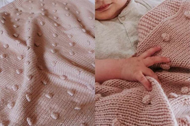 How to Knit a Baby Blanket with Bobbles!