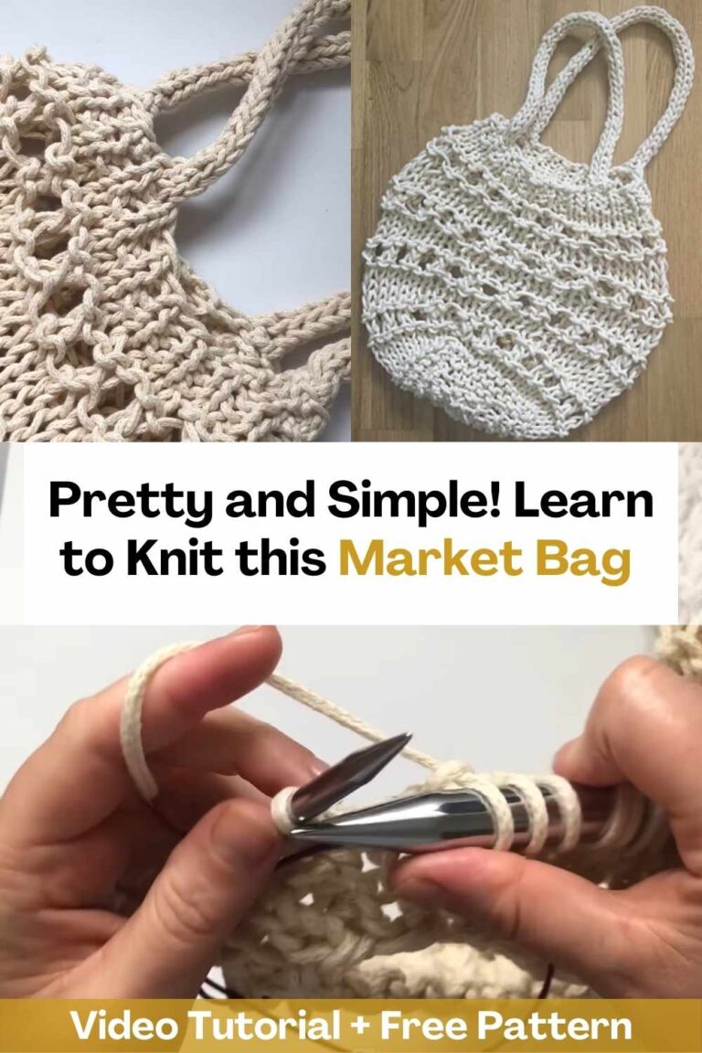 Pretty and Simple! Learn to Knit this Market Bag