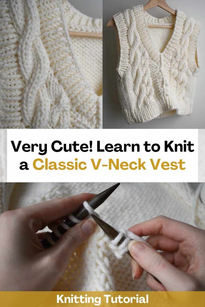 V Neck Knit Vest