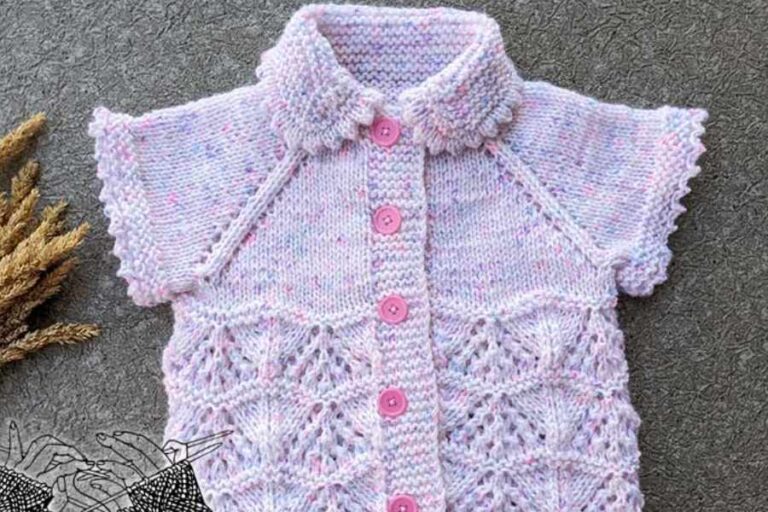 Very Pretty! Learn to Knit this Baby Lace Cardigan