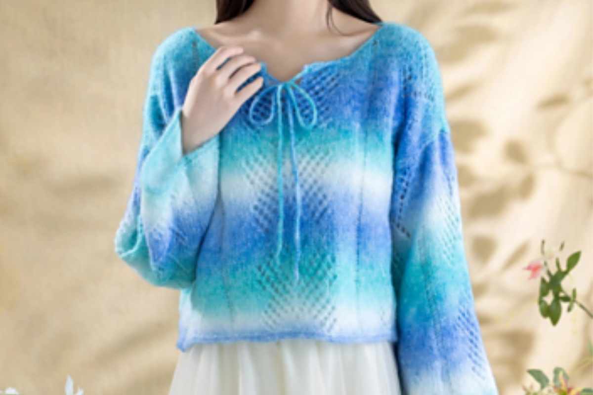 ELENI PULLOVER, SUN SHELL PINK BUTTERFLY QUILTED KNIT