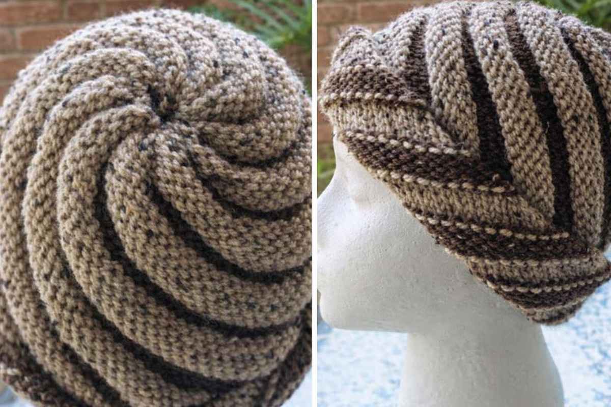 Two-Color Swirl Beanie