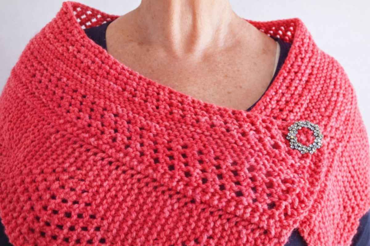 Diamond Edge Knitted Shawl