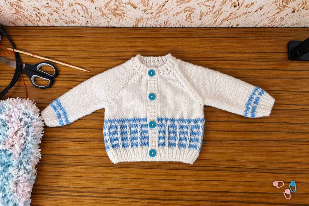 Baby Slip Stitch Cardigan -