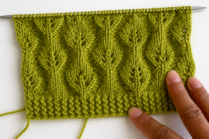 Step-by-Step Tutorial for Knitting an Elegant Leaf Stitch Pattern