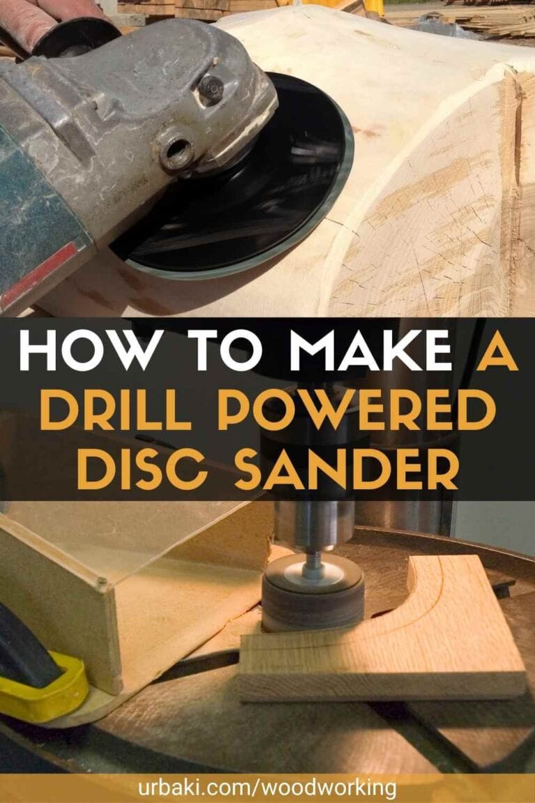 How to Make a DRILL Powered DISC SANDER Urbaki Woodworking