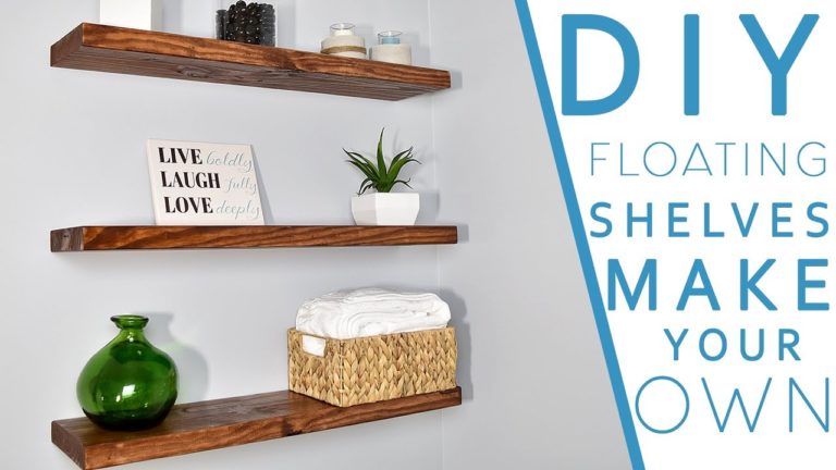 How to Make an Easy DIY FLOATING SHELVES No bracket - Urbaki Woodworking