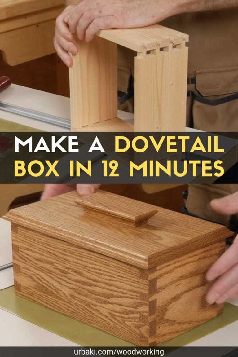 Make a Dovetail BOX in 12 Minutes Urbaki Woodworking