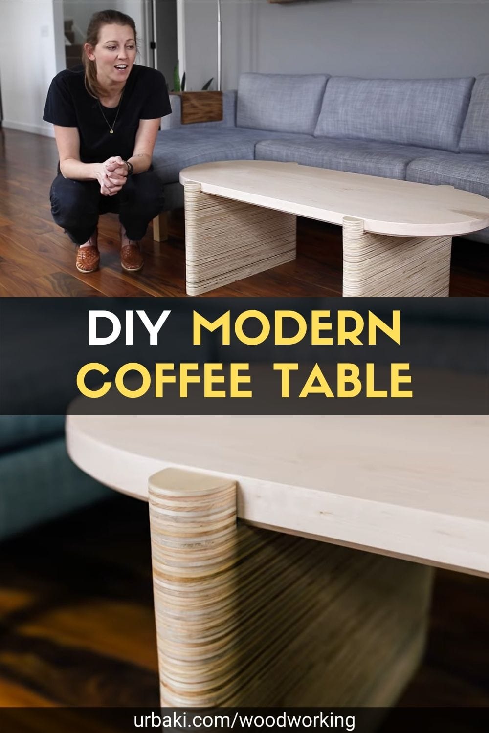 DIY Modern Coffee Table Urbaki Woodworking